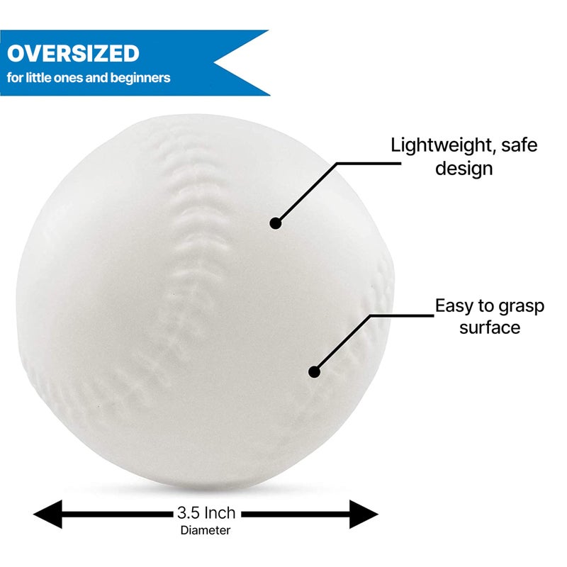 Botabee Toddler & Little Kids Replacement T Ball Baseball Balls - Oversized Tballs for Little Tikes TotSports T-Ball Set - 6 Set - Safe and Durable Design for Early Baseball Skills Development - Image 3